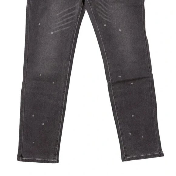 🎨 Free People X Sandrine Rose Gray Paint Splat Skinny Jeans Sz 31 NWT - Picture 5 of 8